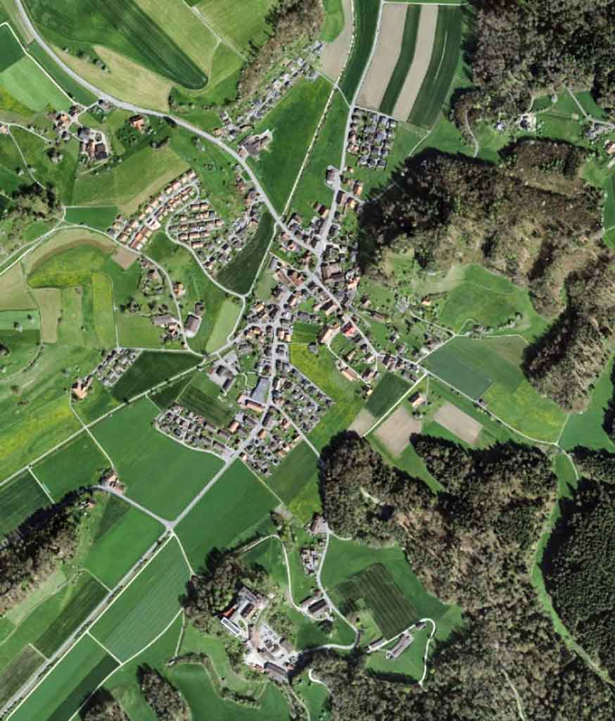 Luftaufnahme von Krauchthal