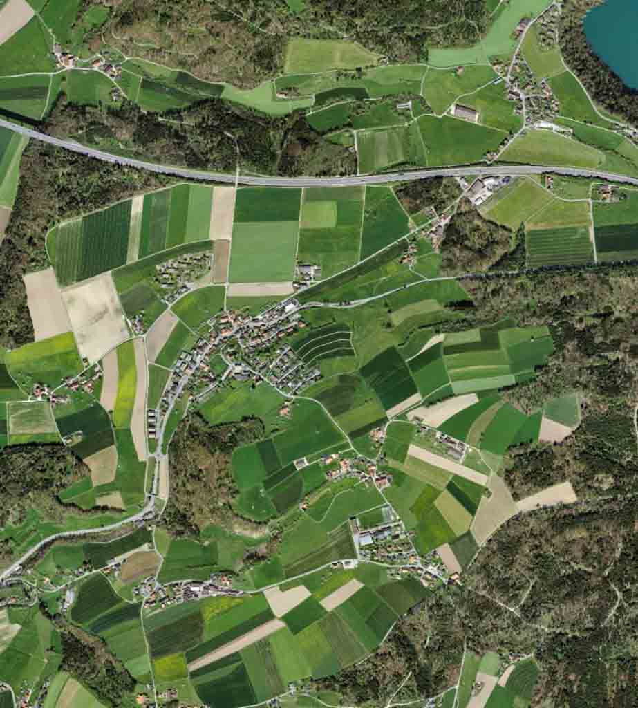 Luftaufnahme von Mühleberg